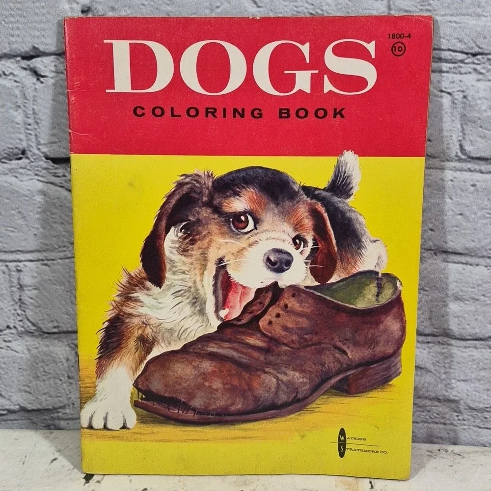 Dogs watkins strathmore coloring book Vintage 1960's Unmarked